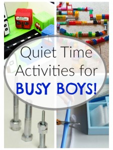 These quiet time activities and quiet bins are perfect for BUSY BOYS!