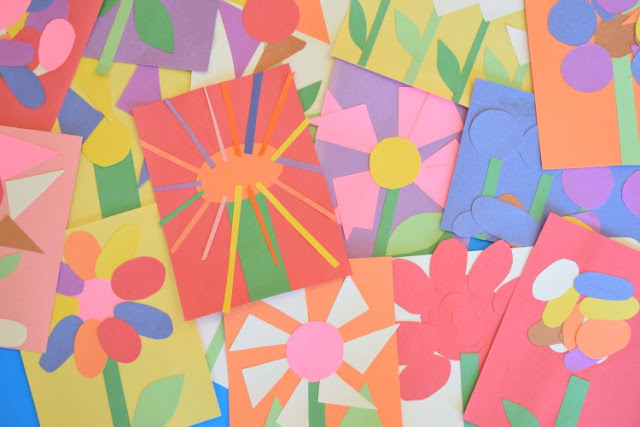 Spring activities for preschoolers - paper flower garden