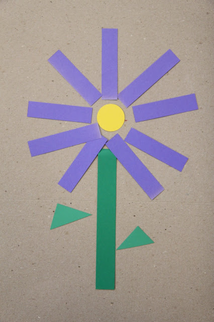 Spring crafts for toddlers - shape flowers
