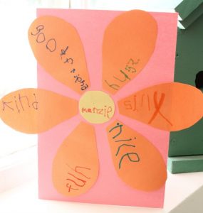 This homemade birthday card is a great way to teach kindness.