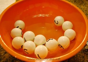 number summer learning - ping pong ball numbers