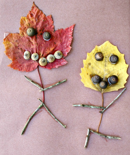 Fall crafts for kids - leaf people