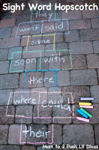 How to teach reading this summer - sight word hopscotch