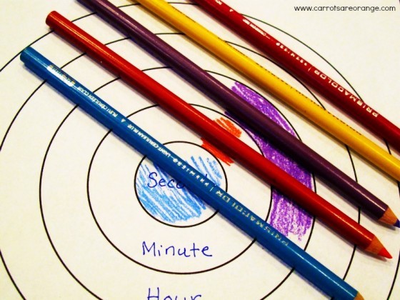 Learn to tell time - concentric circles