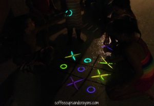 Summer games to play outside - glow in the dark tic tac toe