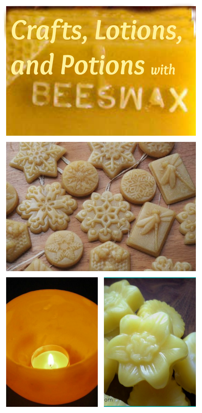 There are so many uses for beeswax. These crafts, lotions, soaps, and potions using beeswax are awesome! 