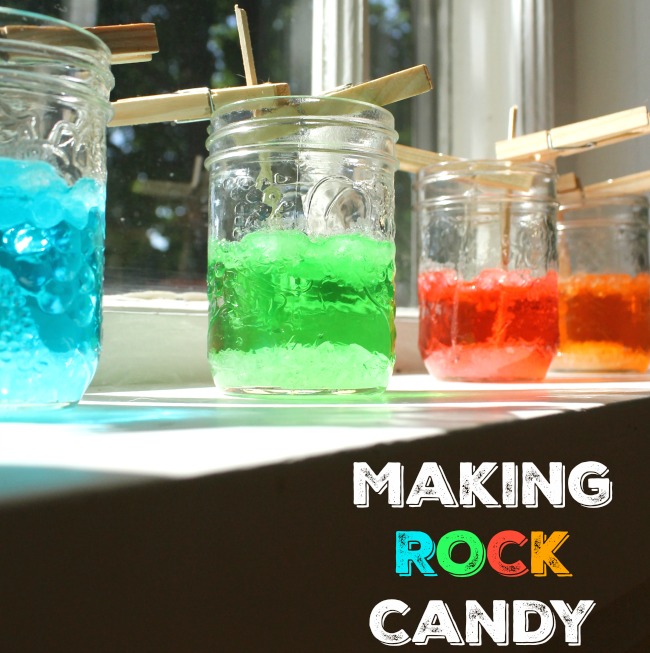 How to easily make rock candy! Such a yumy science experiment for kids!