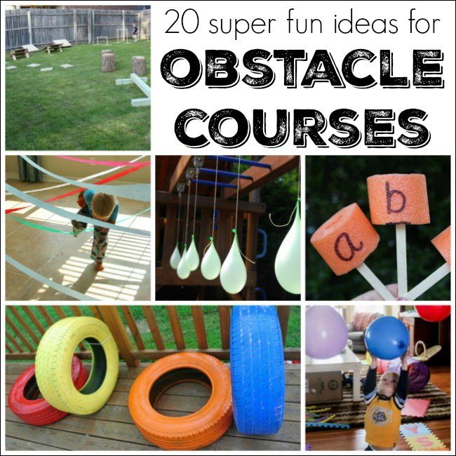 These easy obstacle course ideas are perfect for getting preschoolers moving indoors and out! #obstaclecourse #preschooleractivity #winterfun #healthyliving