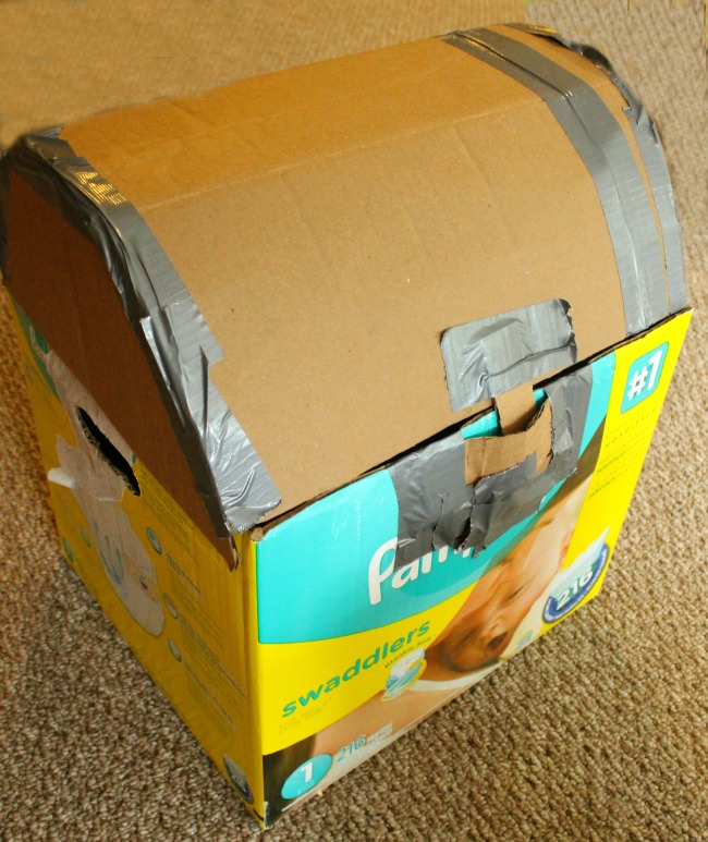 Make a treasure chest out of any cardboard box! This is a great STEAM activity for kids.