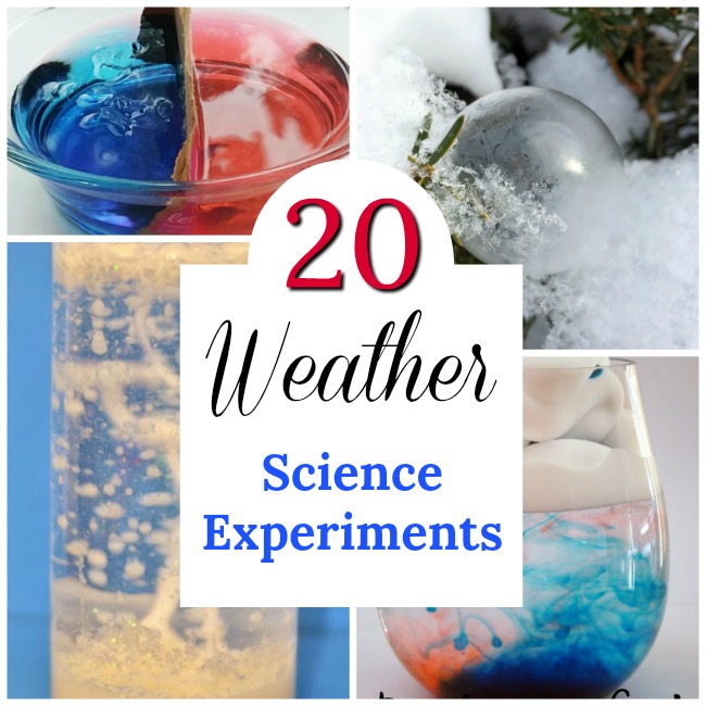 Easy science experiments about the weather for kids! These are such cool STEM activities about the seasons #science #STEM #preschool #weather #teaching #parenting