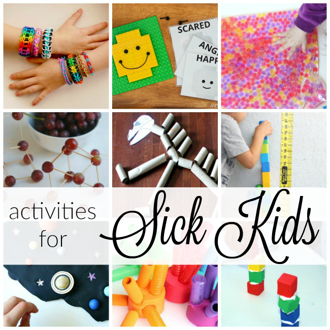20 activities for kids at home when they are sick