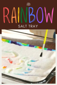 Form drawing in a rainbow salt tray