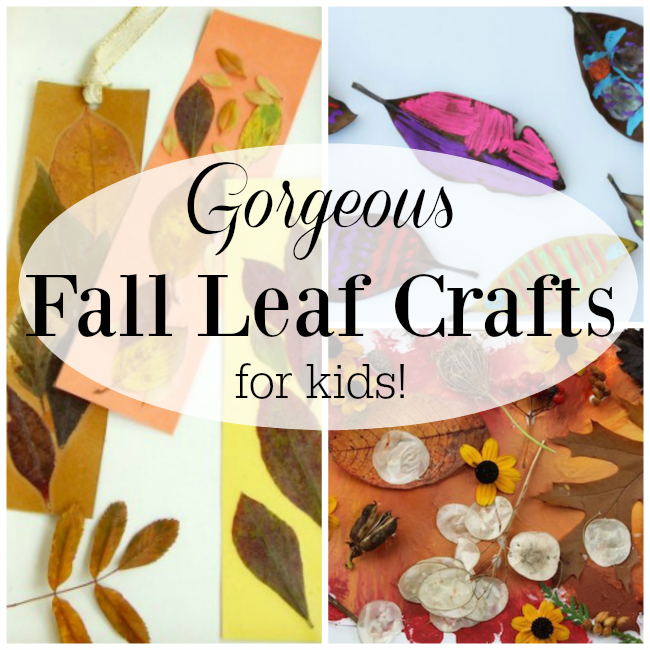 These are great fall leaves crafts for kids! These autumn craft ideas only need a fall leaf or two to get creating! #craftsforkids #fallcrafts #autumn #fall #art #preschool