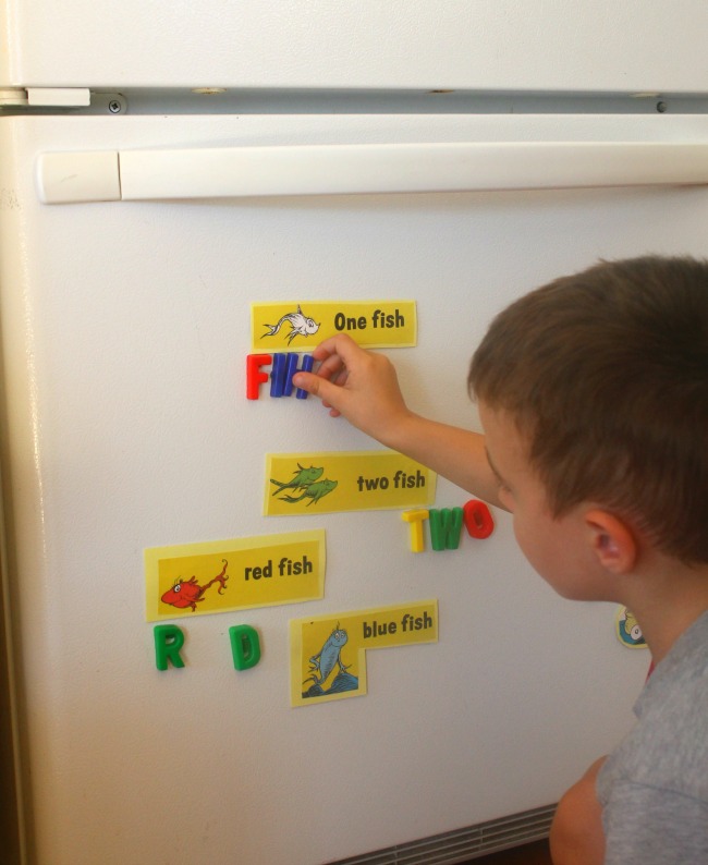 Photocopy any story and turn into magnets! A fabulous retell activity for preschoolers - and great for learning letters too.