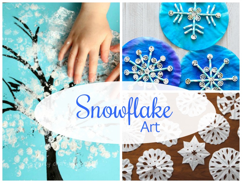 Beautiful Snowflake art - perfect winter art projects for kids!