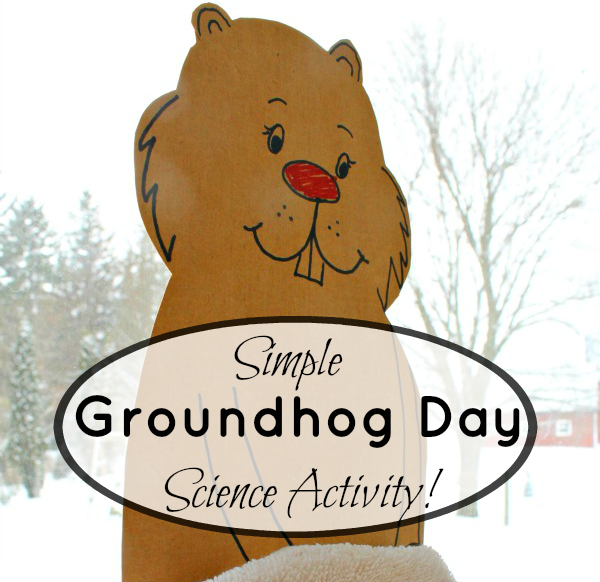 Groundhog Day Science activities for preschoolers! Such a fun shadow tracing activity for kids. #groundhog #science #STEM