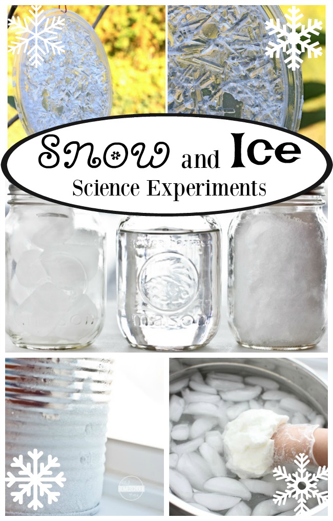 Simple snow science experiments for kids! Great winter and ice experiments for preschoolers. #science #experiments #preschool #winter #snow #ice #learning #fun