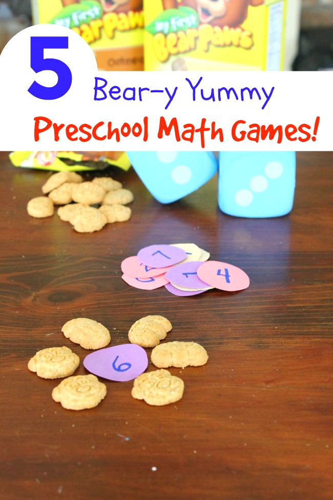 These preschool math games are so much fun for kids! #sponsored #betterfirsts #bearpaws #madebetter #preschool #counting #math