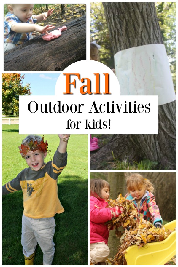 Easy outdoor activities for toddlers and preschoolers this Fall! #autumn #fall #outdoors #childhoodunplugged #playoutside