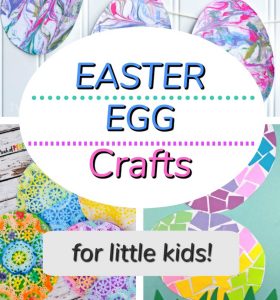 Easter egg crafts for kids to make! These paper crafts are great for spring and for toddlers and preschoolers. #howweelearn #eastercrafts #eastereggs #preschoolactivities #toddleractivities #preschoolcrafts #tpddlercrafts #artsandcrafts #artsandvraftsforkids #kidscrafts