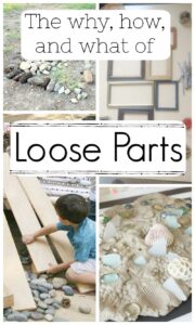 Inspiring ways to spice up your use of loose parts with kids! These loose parts play ideas are so easy and such simple additions to your loose parts centre. Perfect simple activities for preschoolers and toddlers. #Howweelearn #looseparts #playideas #preschoolactivities #kidsactivities #finemotor #sensoryplay #reggio