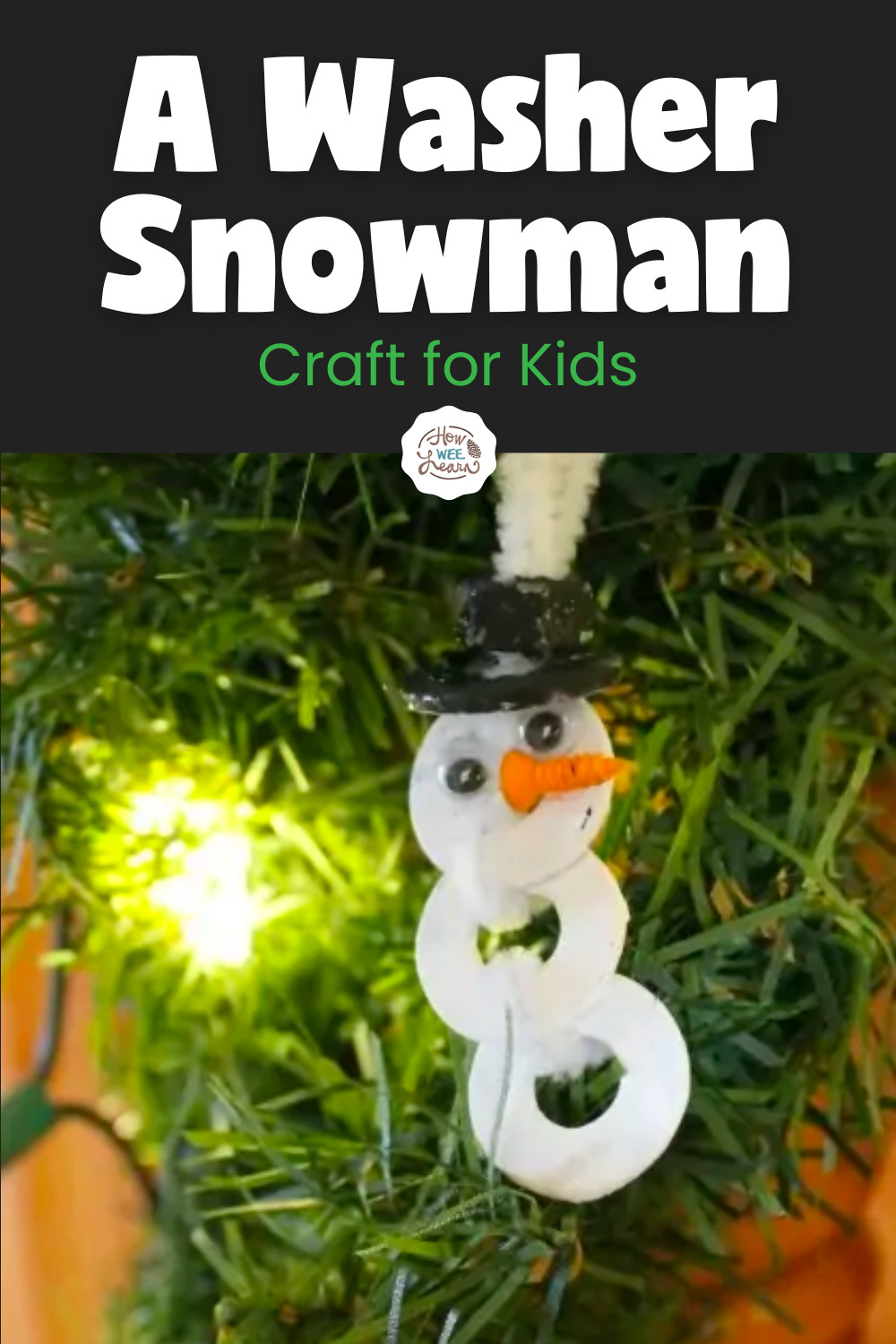 A Washer Snowman Craft for Preschool