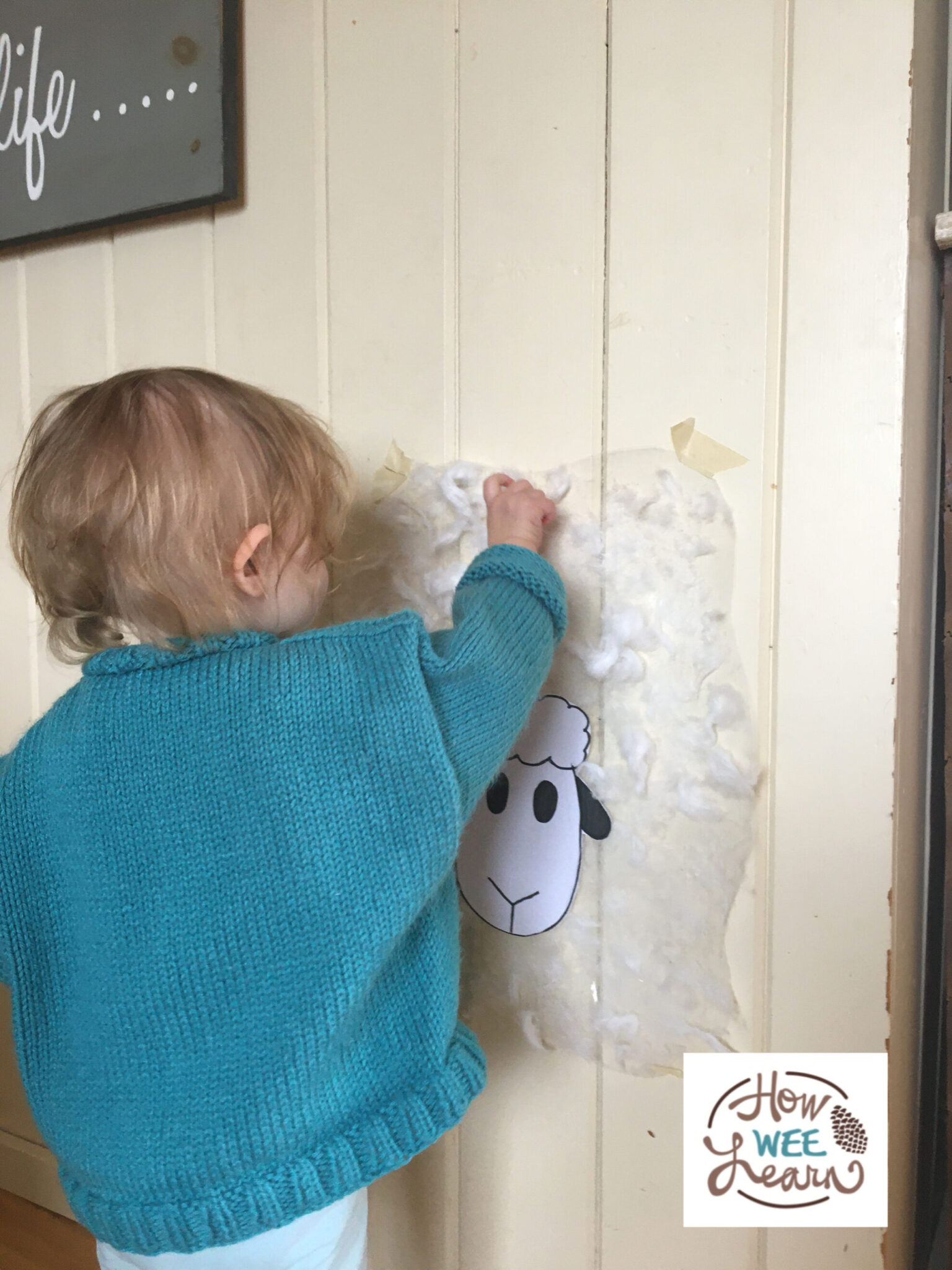 Wool Roving Sensory Activity Woolly Sheep Sensory Play for Toddlers - How Wee Learn