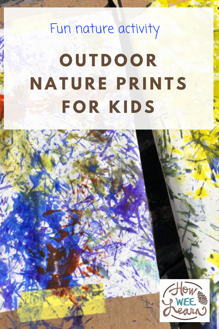 Such a fun activity for kids - love the way these outdoor nature prints turned out! Such a great way to get the kids outside in nature having fun.