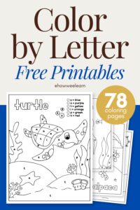 Color by Letter Free Printable: 78 Coloring Pages