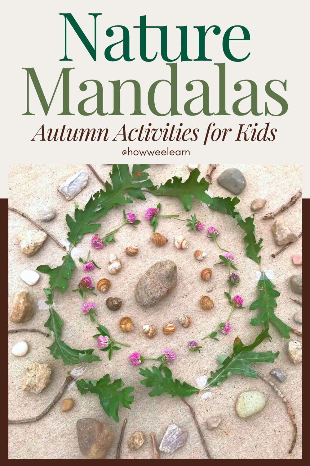 Nature Mandalas: A beautiful outdoor nature activity for preschoolers!