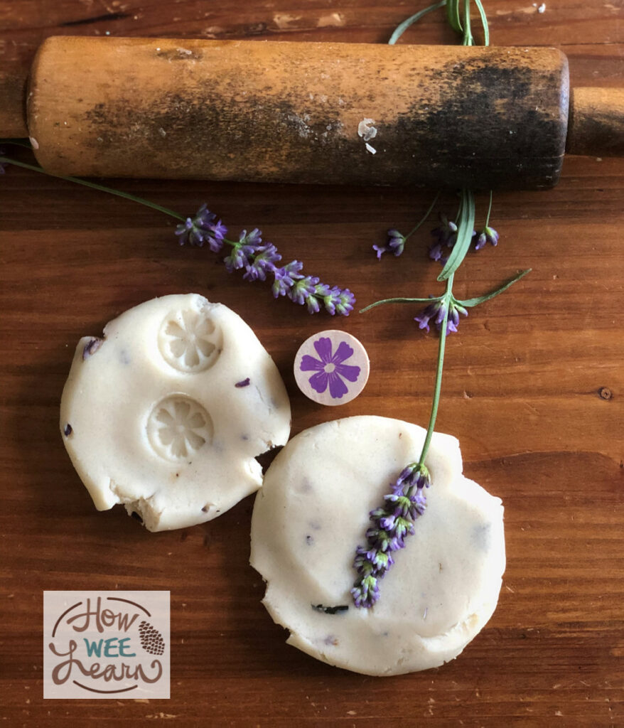 This lavender playdough smells so good! Its our go-to no-cook homemade play dough - relaxing and fun for the kids.
