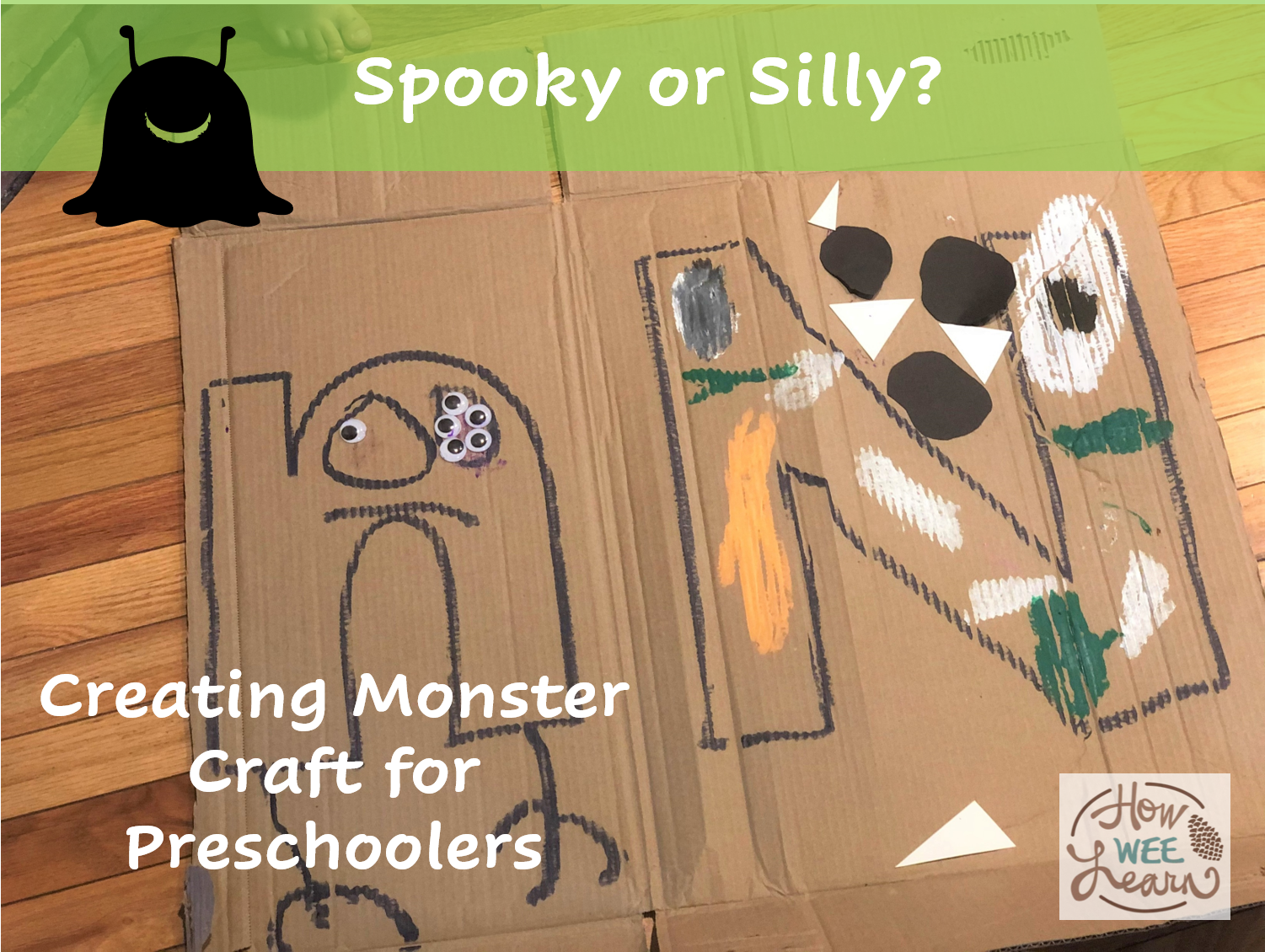 This monster craft for preschoolers is such a fun Halloween craft! Love that it combines learning letters with silly fun and art.