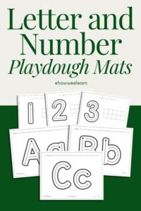 Letter and Number Playdough Mats