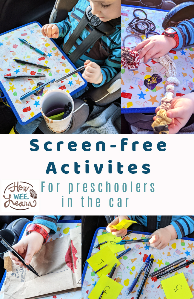 These preschooler activities for the car are awesome - so simple and they incorporate learning and fun!