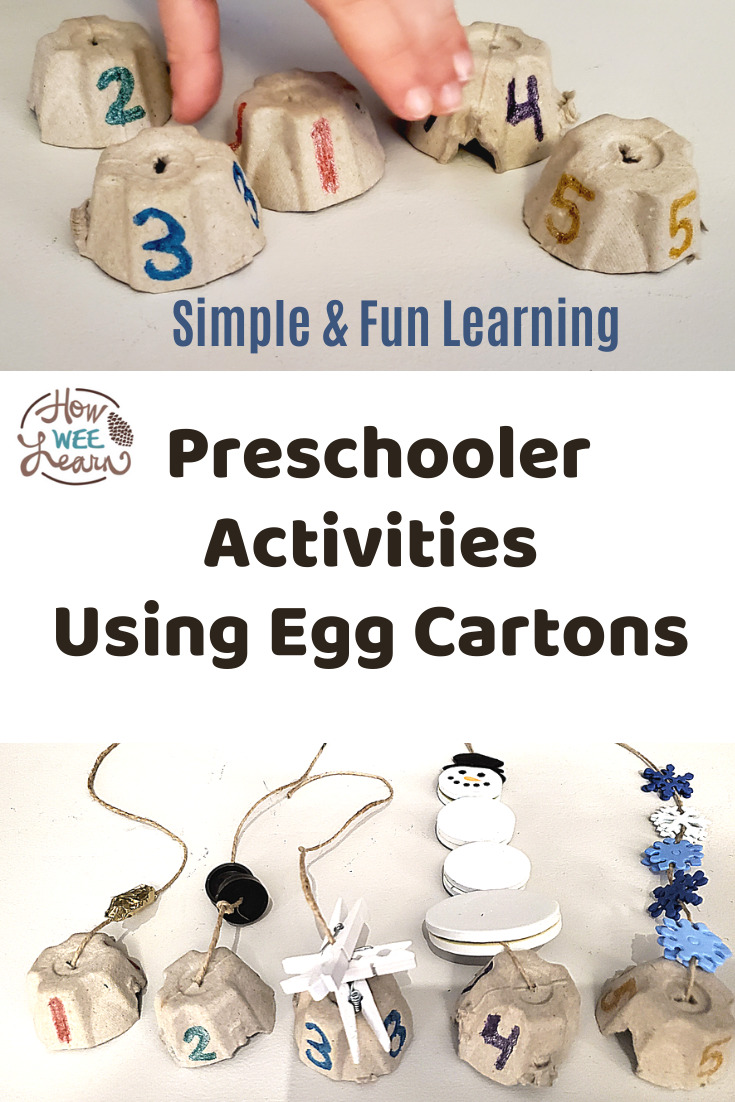 We had so much fun with these preschool activities using egg cartons. Lots of fun and easy learning using materials found at home.
