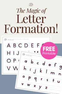 The Magic of Letter Formation