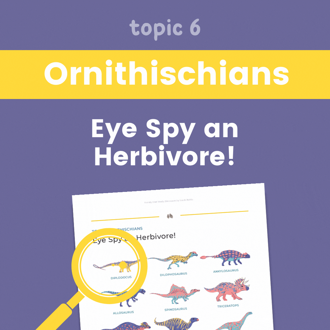 Dinosaur Unit Study - Ornithischians - Eye Spy an Herbivore!