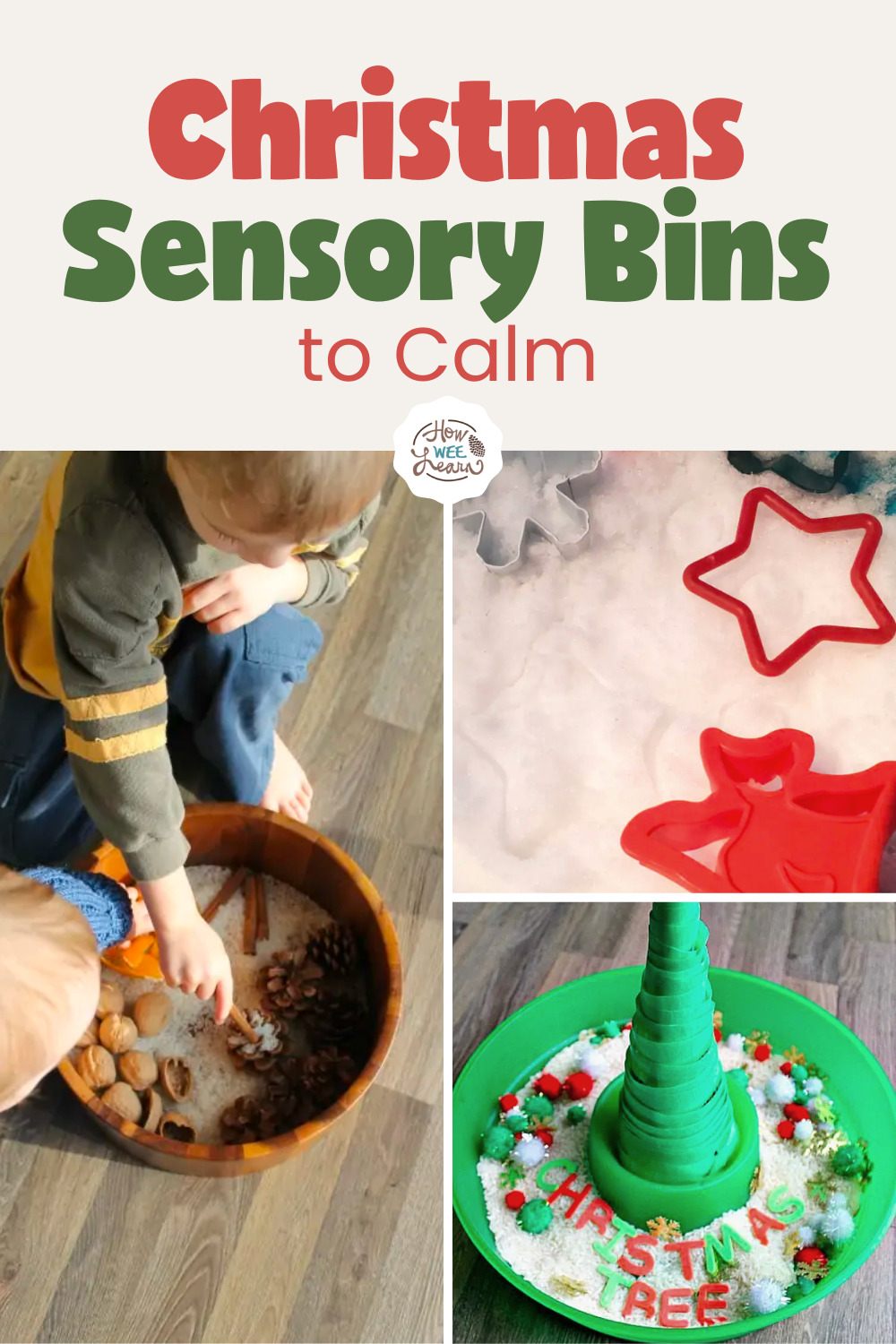 Christmas Sensory Bins to Calm