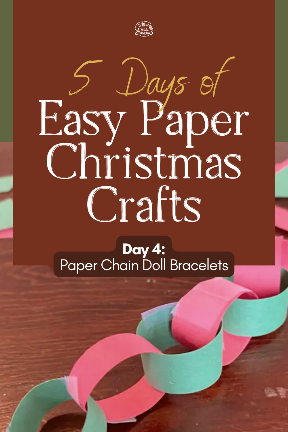 Christmas Paper Chain Doll Bracelets