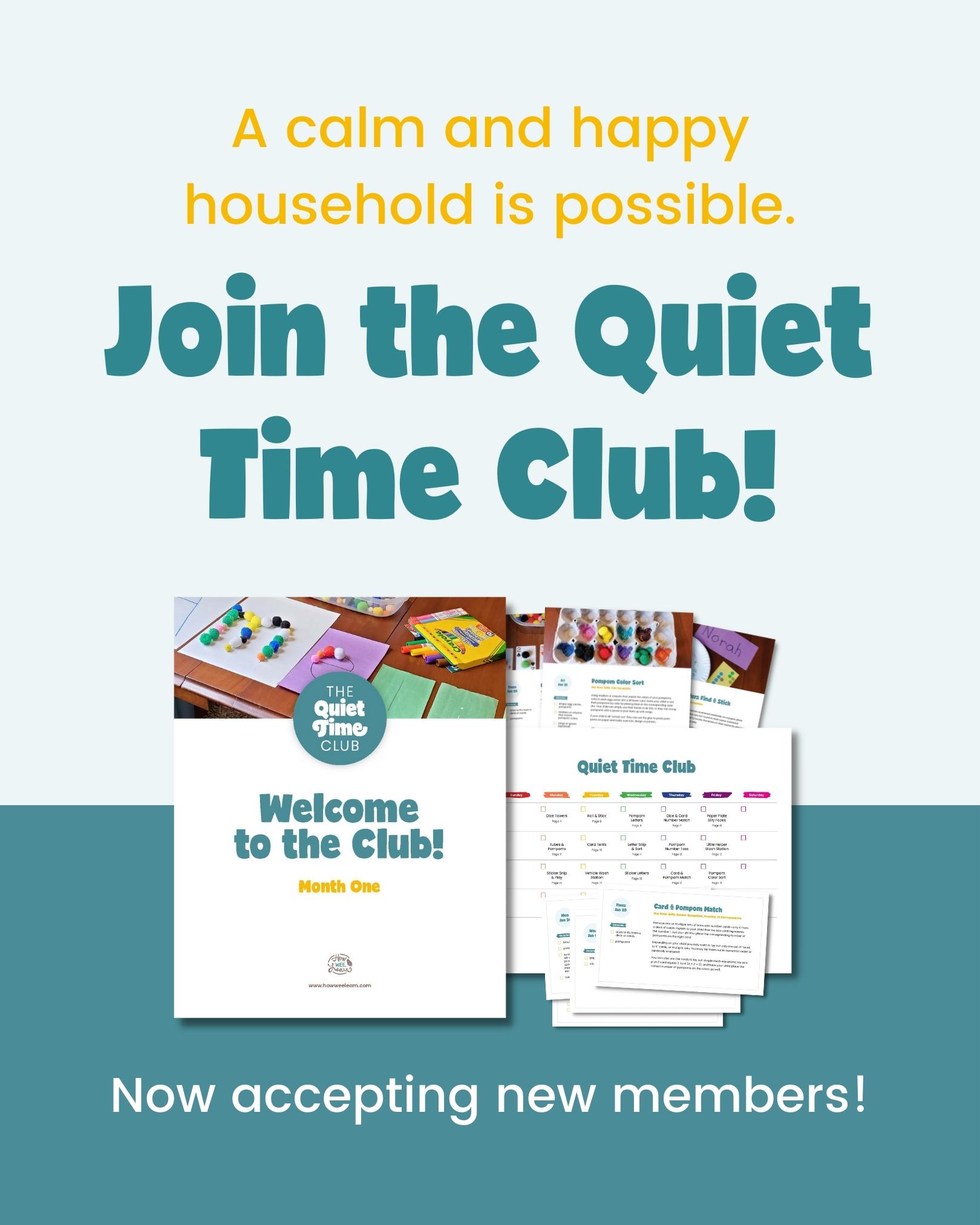 Join the Quiet Time Club: Now Accepting New Members