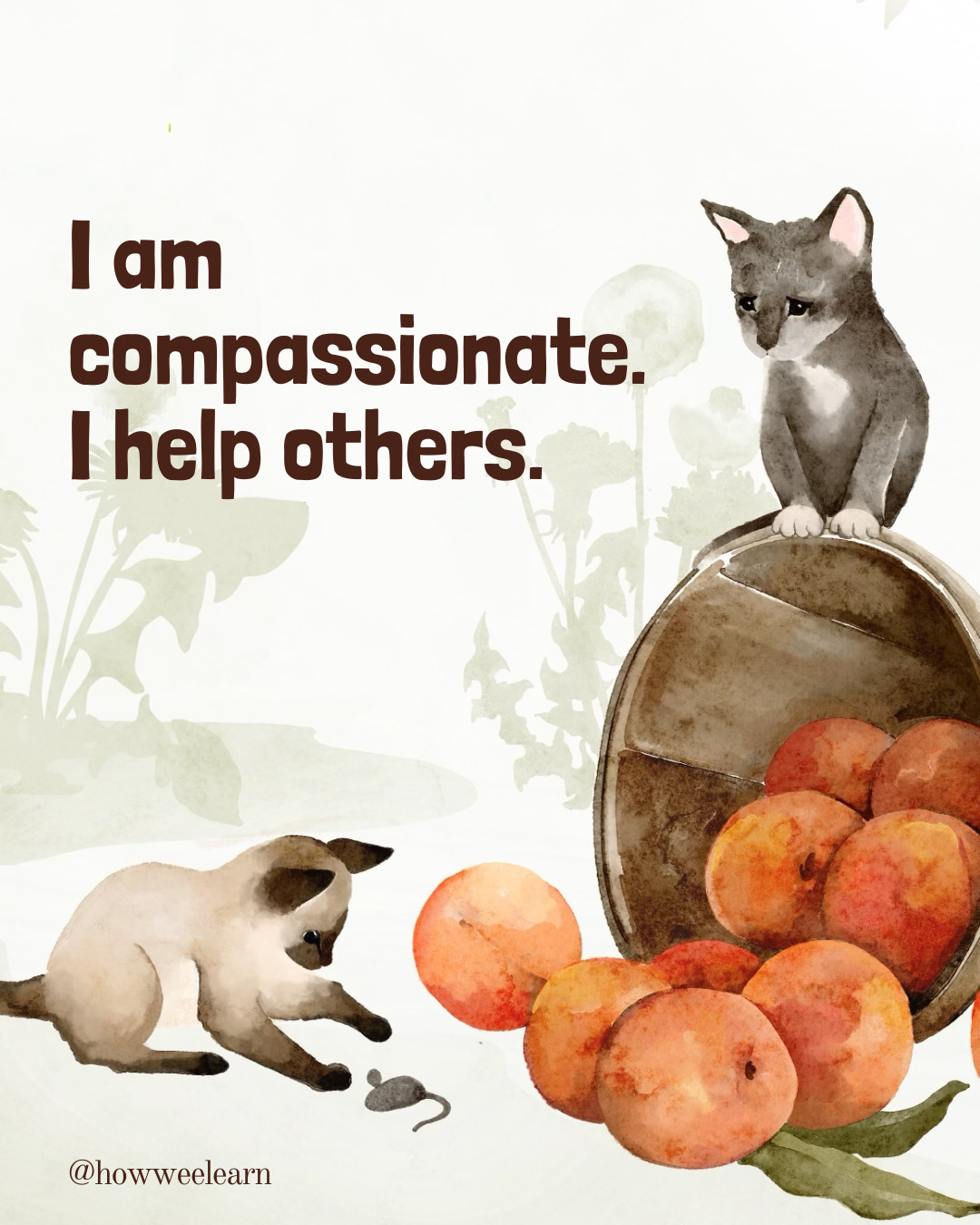 I am compassionate. I help others.