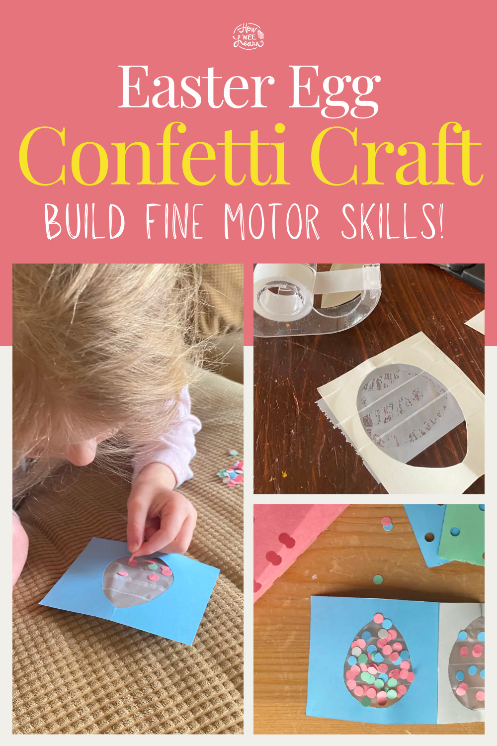 Easter Egg Confetti Craft - Perfect for building fine motor skills!