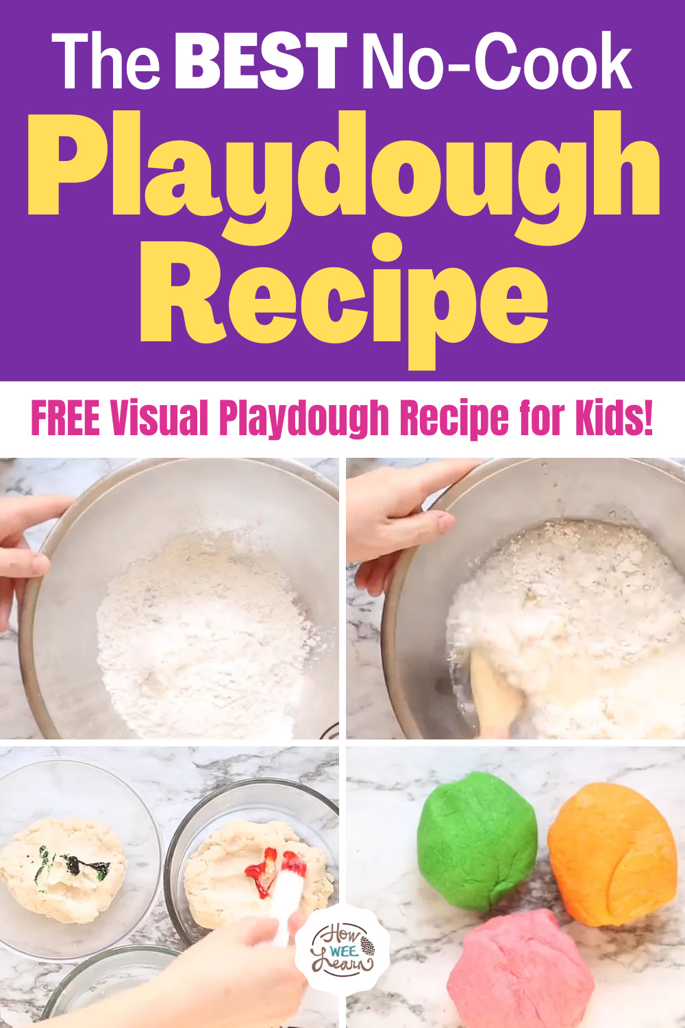 The Ultimate No Cook Playdough Recipe - How Wee Learn