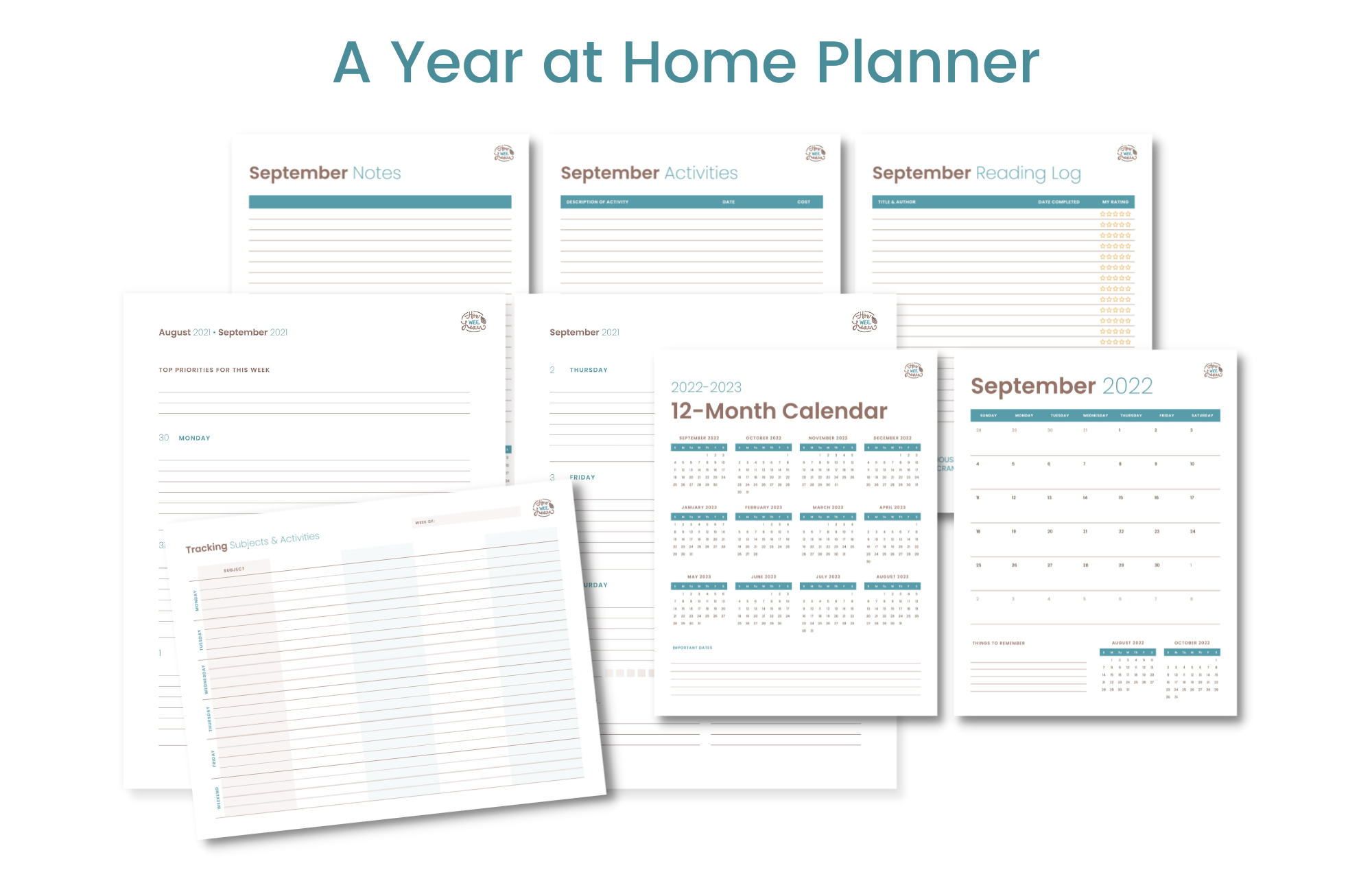 2022-2023 A Year at Home Planner Calendar
