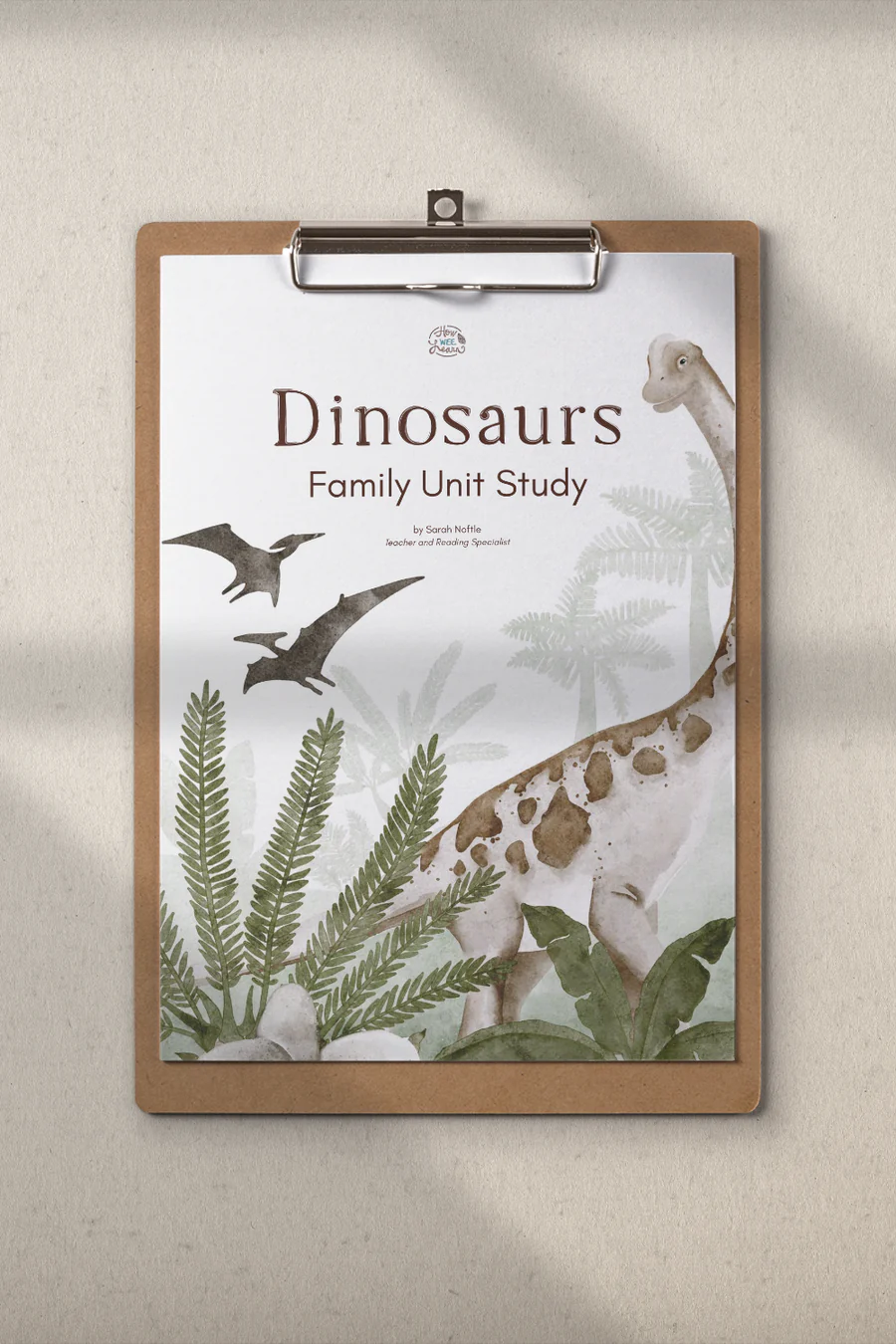 Dinosaurs Family Unit Study Cover Page