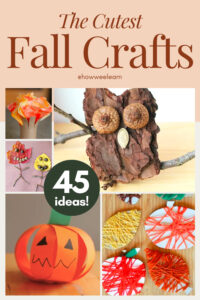 Easy and cute ideas for Fall crafts for kids! Perfect for preschoolers and kids of all ages. #fall #crafts #preschool #cute #easy