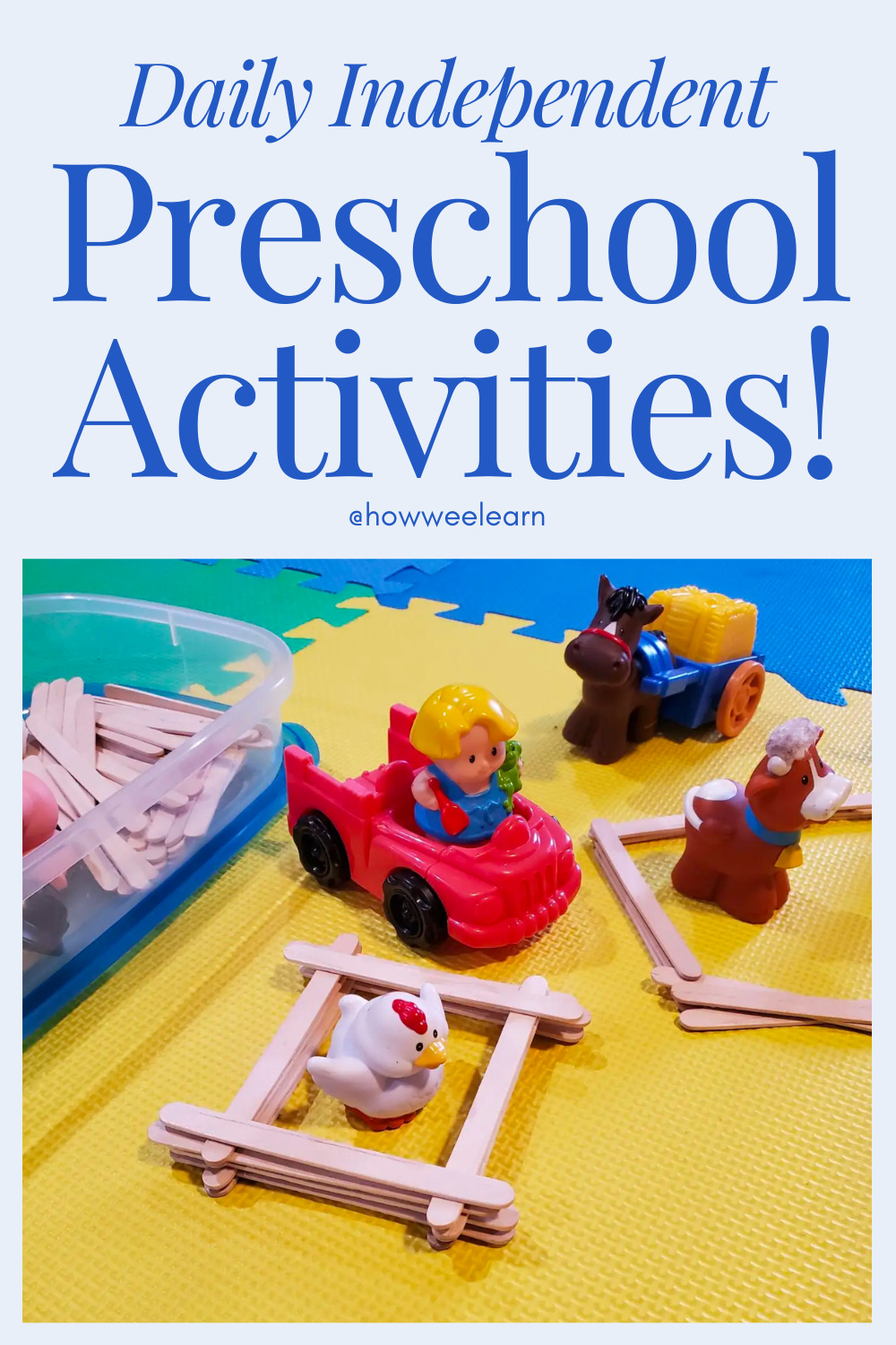 Daily Independent Preschool Activities
