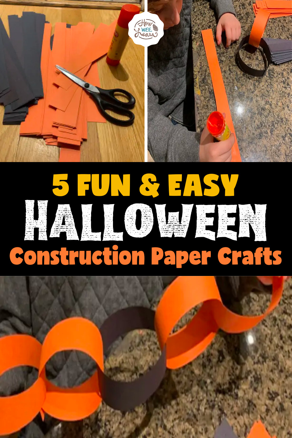 5 Fun & Easy Halloween Construction Paper Crafts