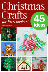 Perfect Christmas crafts for preschoolers to make! They can do these independently