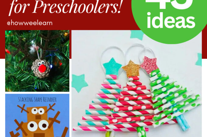 Perfect Christmas crafts for preschoolers to make! They can do these independently